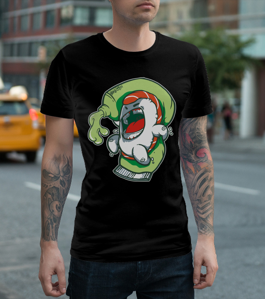 Salmon Likes Wasabi Squeezy Battle Cartoon T-Shirt