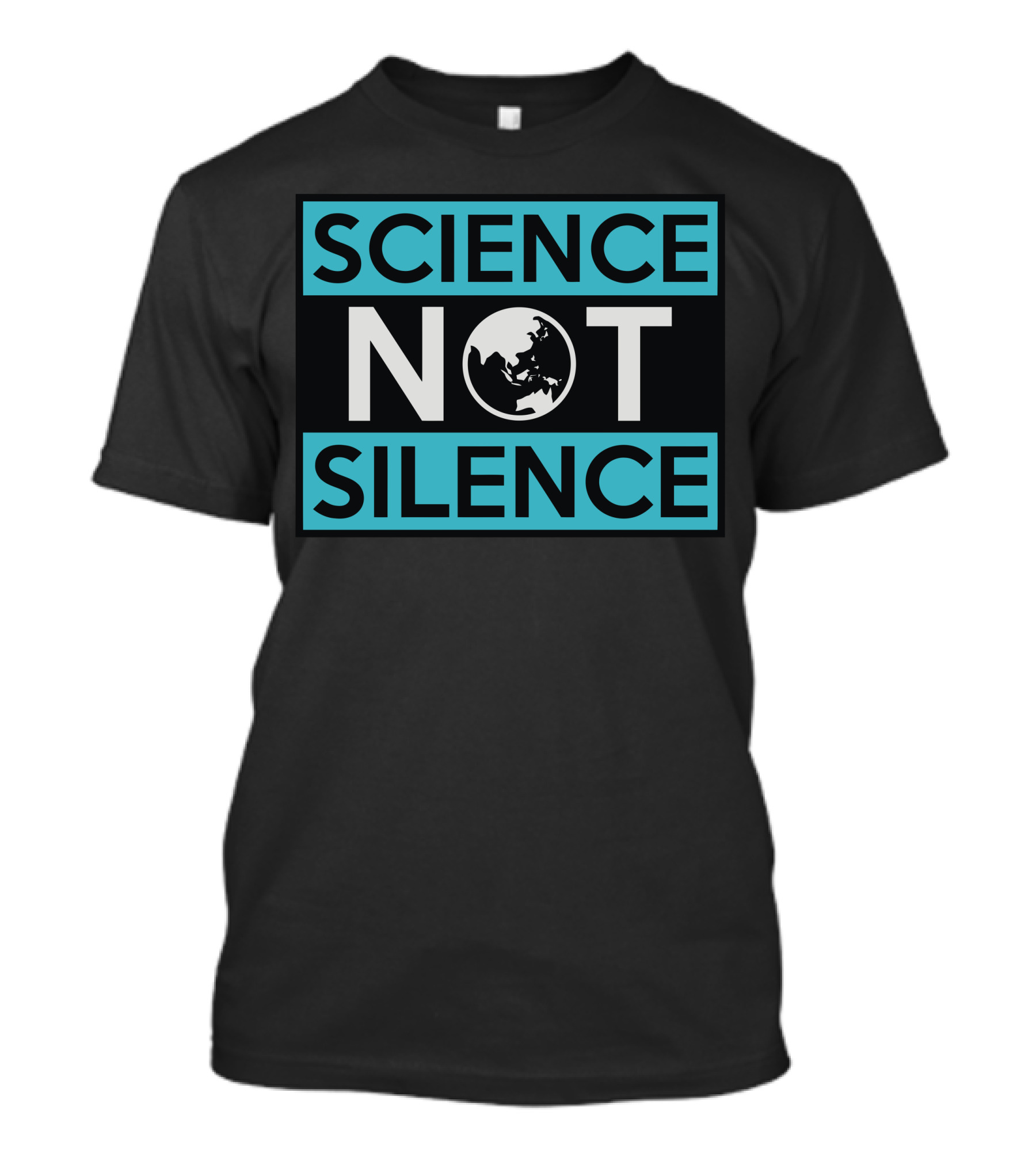 SCIENCE NOT SILENCE Earth Globe T-Shirt
