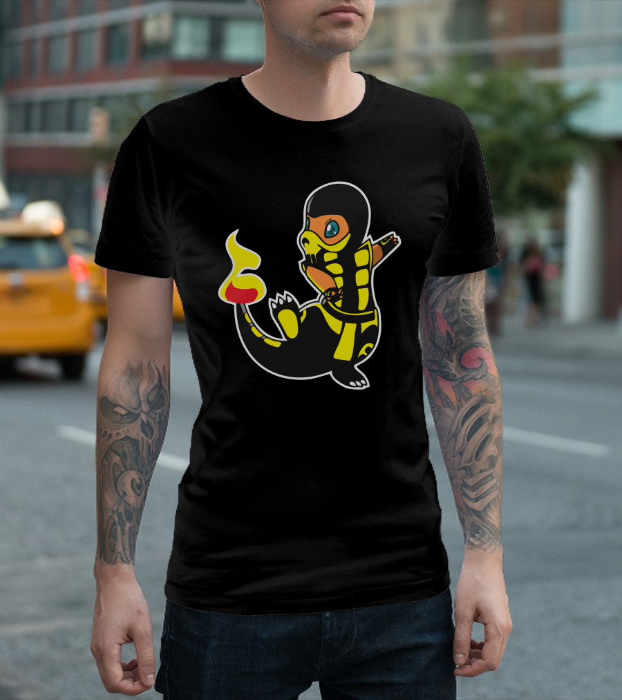 Scormander Mortal Kombat Charmander Mashup T-Shirt