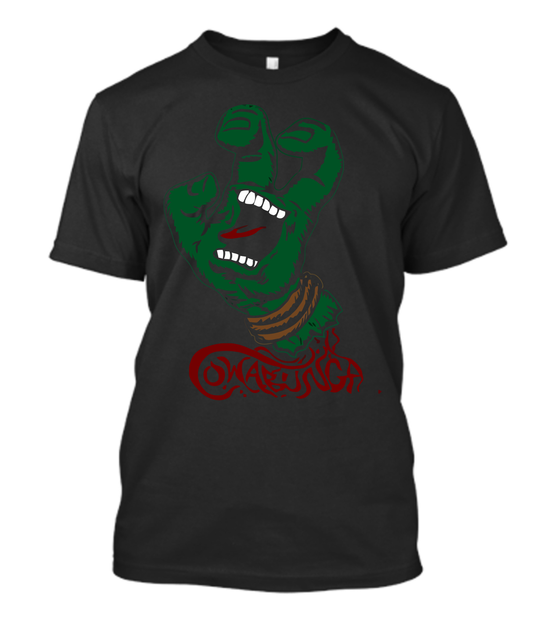 Cowabunga Screaming Mutant Hand T-Shirt