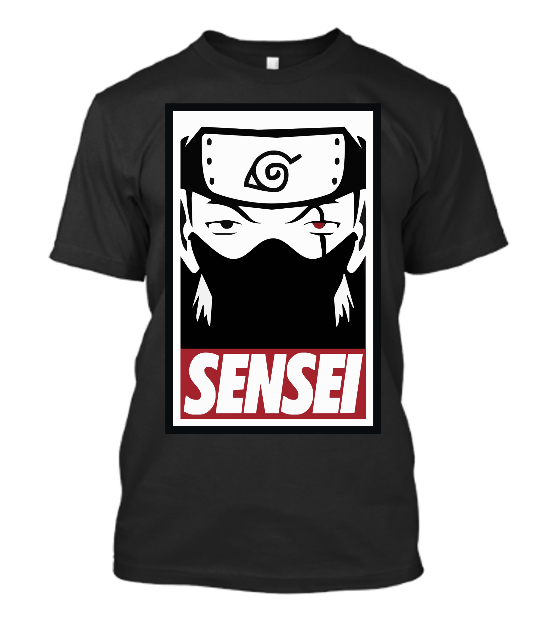 Sensei Japanese Ninja Headband Red Eye Spiral T-Shirt