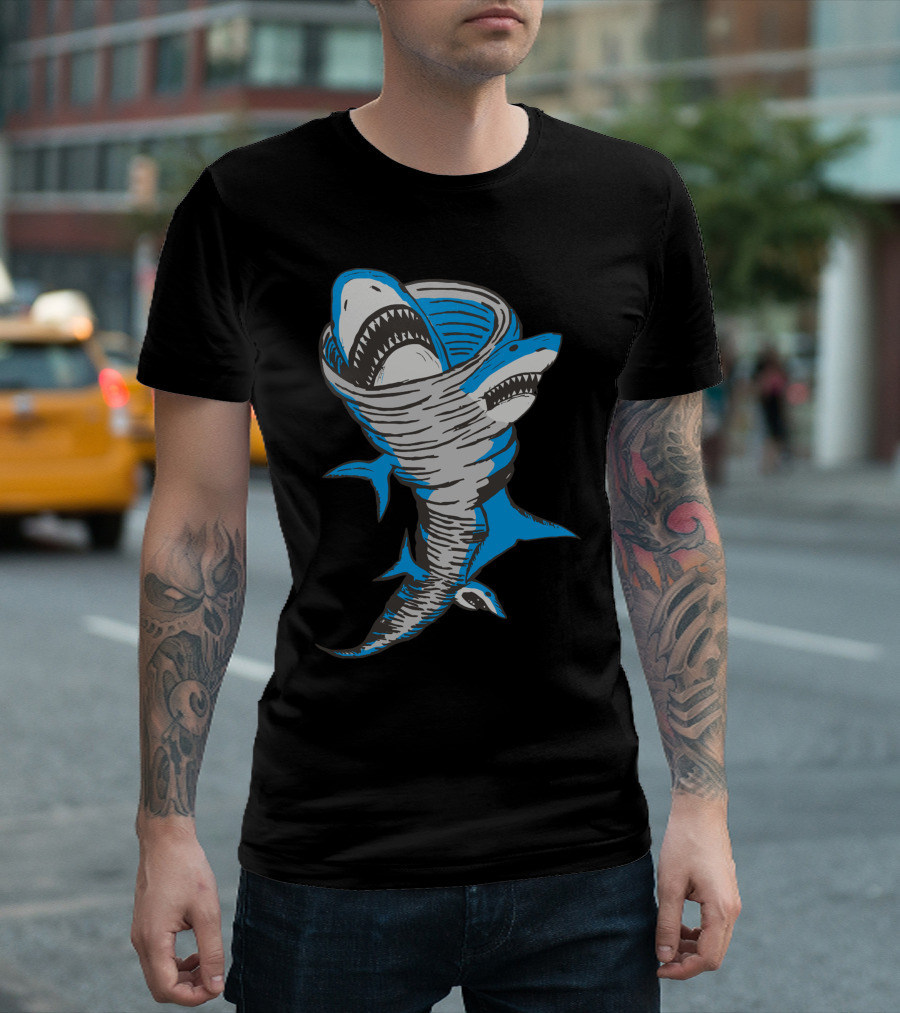Sharknado Shark Tornado Swirl Iconic Concept T-Shirt