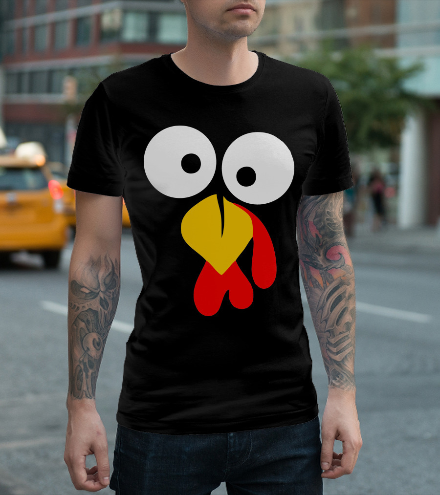 Turkey Face Gobbler Eyes and Beak T-Shirt