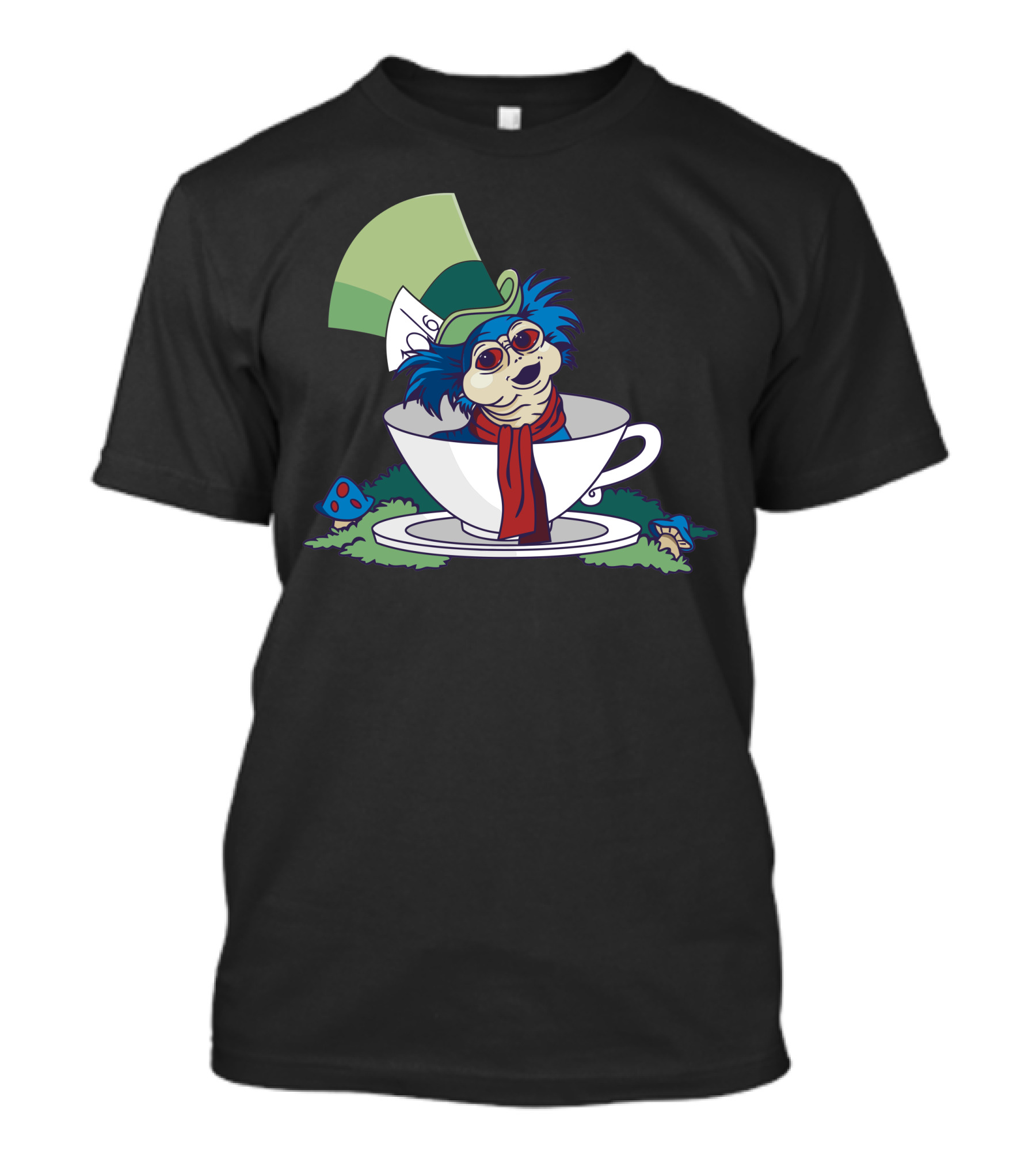 Mad Hatter Inspired Creature In Teacup Fantasy Scene T-Shirt