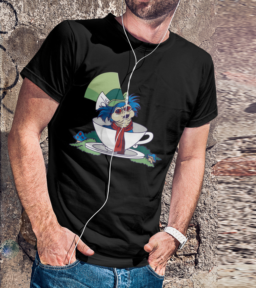Mad Hatter Inspired Creature In Teacup Fantasy Scene T-Shirt