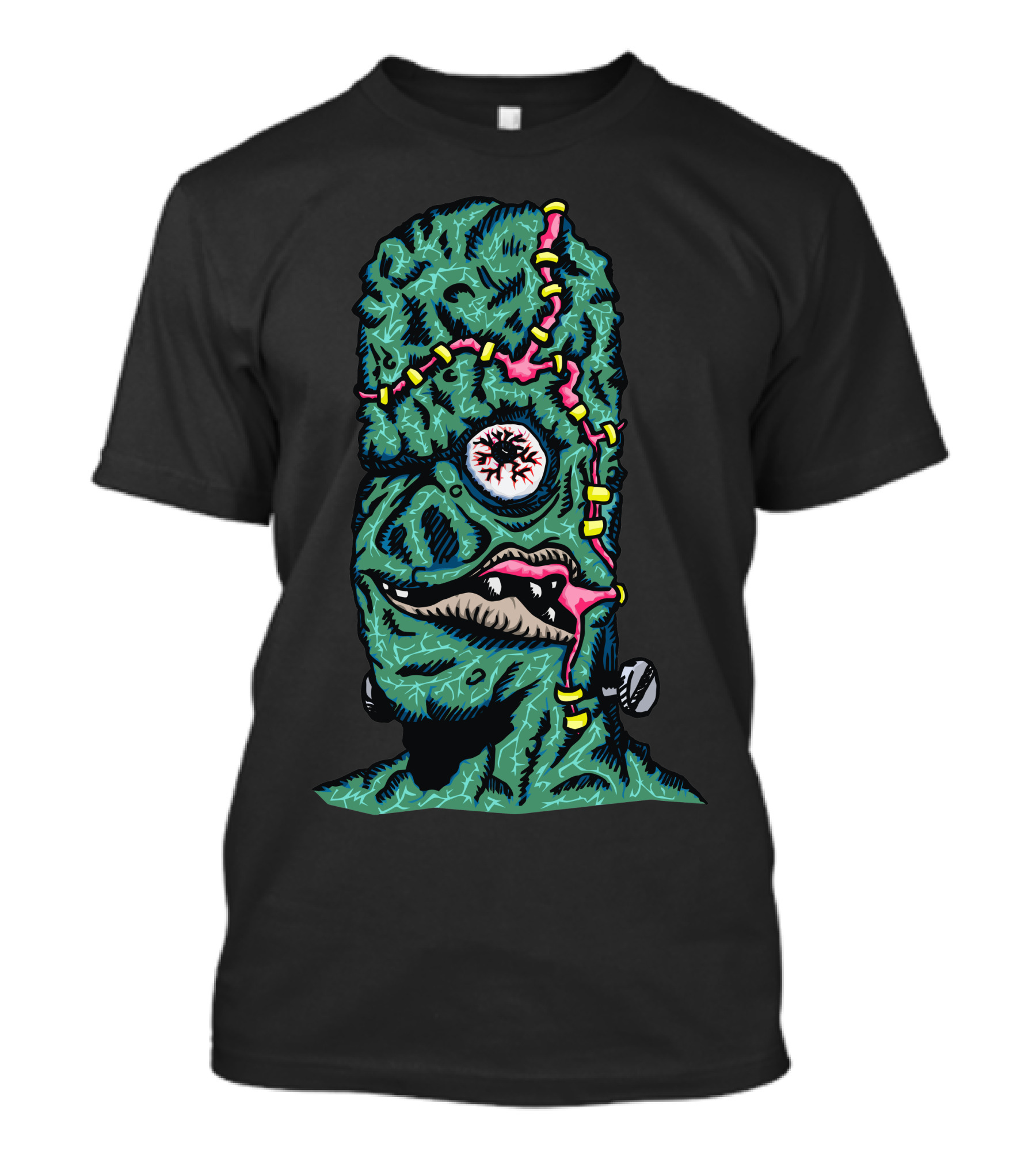 Aarghenstein Creature With Stitching And Eye In Cartoon T-Shirt