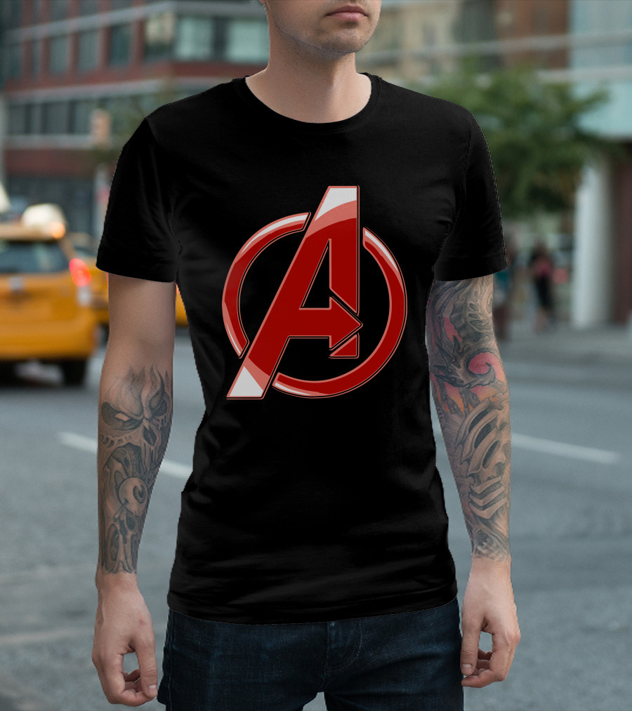 Red Avengers A Emblem T-Shirt