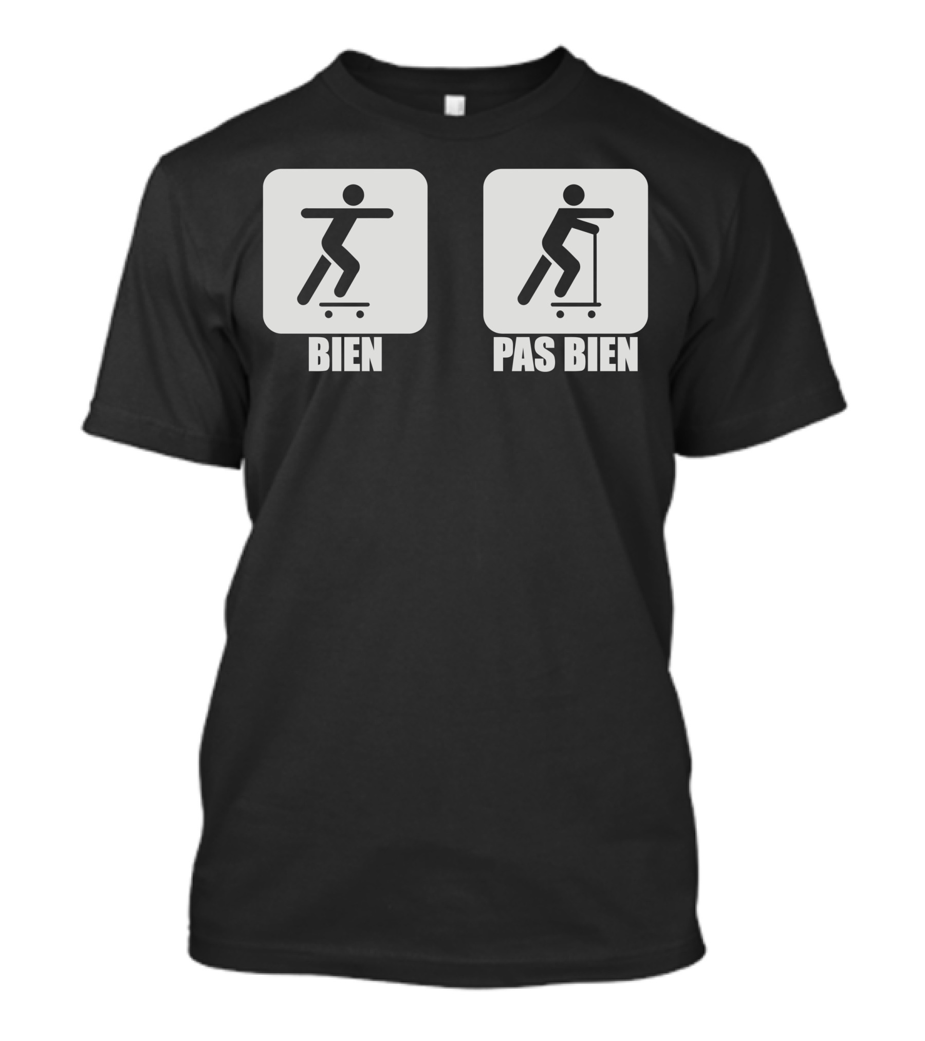 Bien Pas Bien Skateboard Vs Scooter Icons T-Shirt