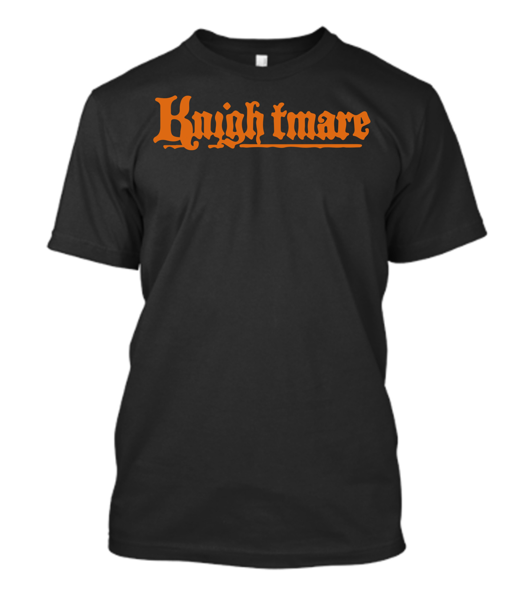 Knightmare Halloween Gothic Orange Font T-Shirt