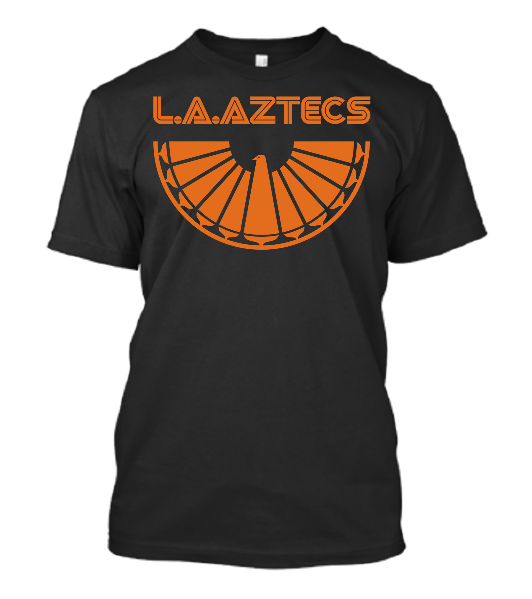 L.A. Aztecs Soccer Logo Orange And Black T-Shirt