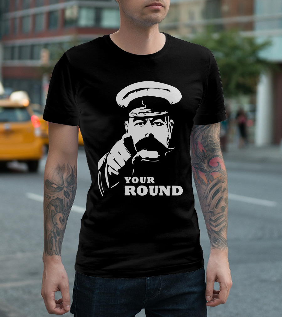 Kitchener Style Pointing Figure Your Round T-Shirt