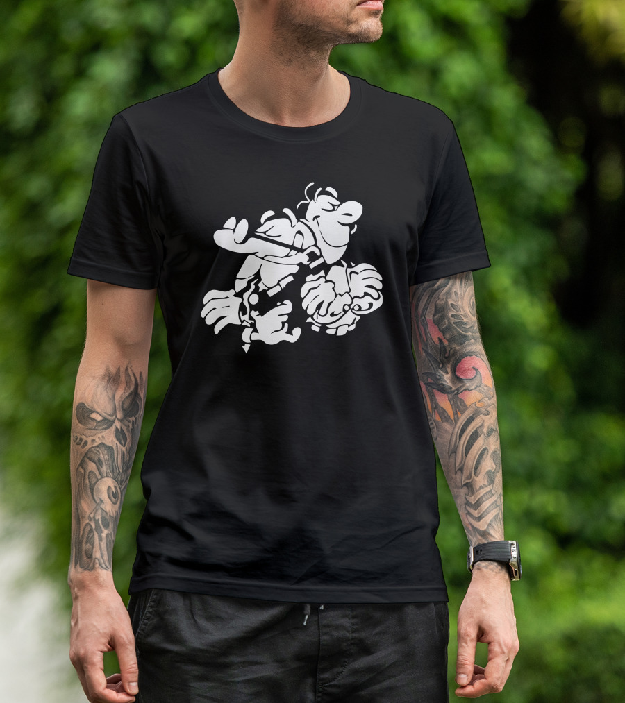Mortadelo Y Filemon Black And White Cartoon Character T-Shirt