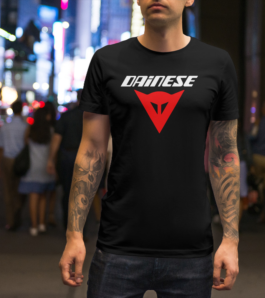 DAINESE Red Devil Logo Motorsports Racing Moto GP T-Shirt