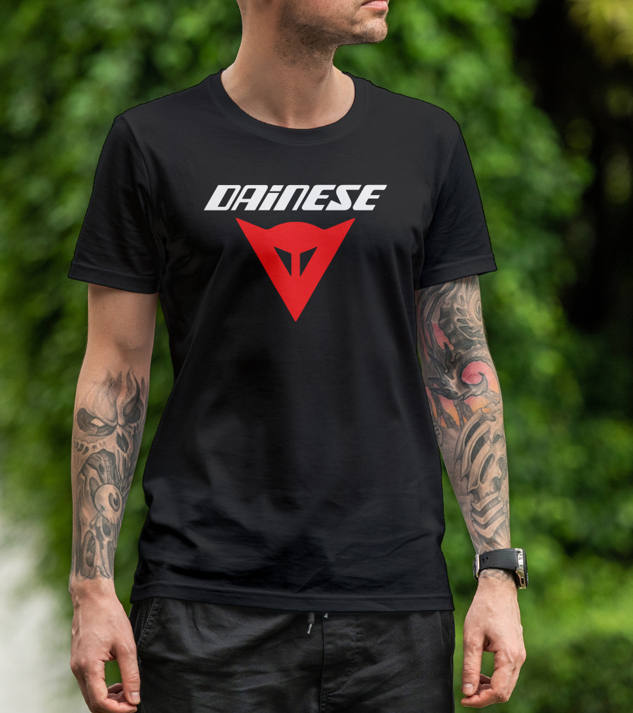 DAINESE Red Devil Logo Motorsports Racing Moto GP T-Shirt