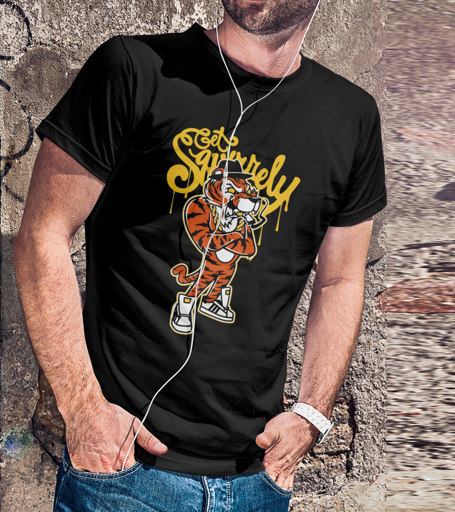 Get Squirrely Tiger Gangster T-Shirt