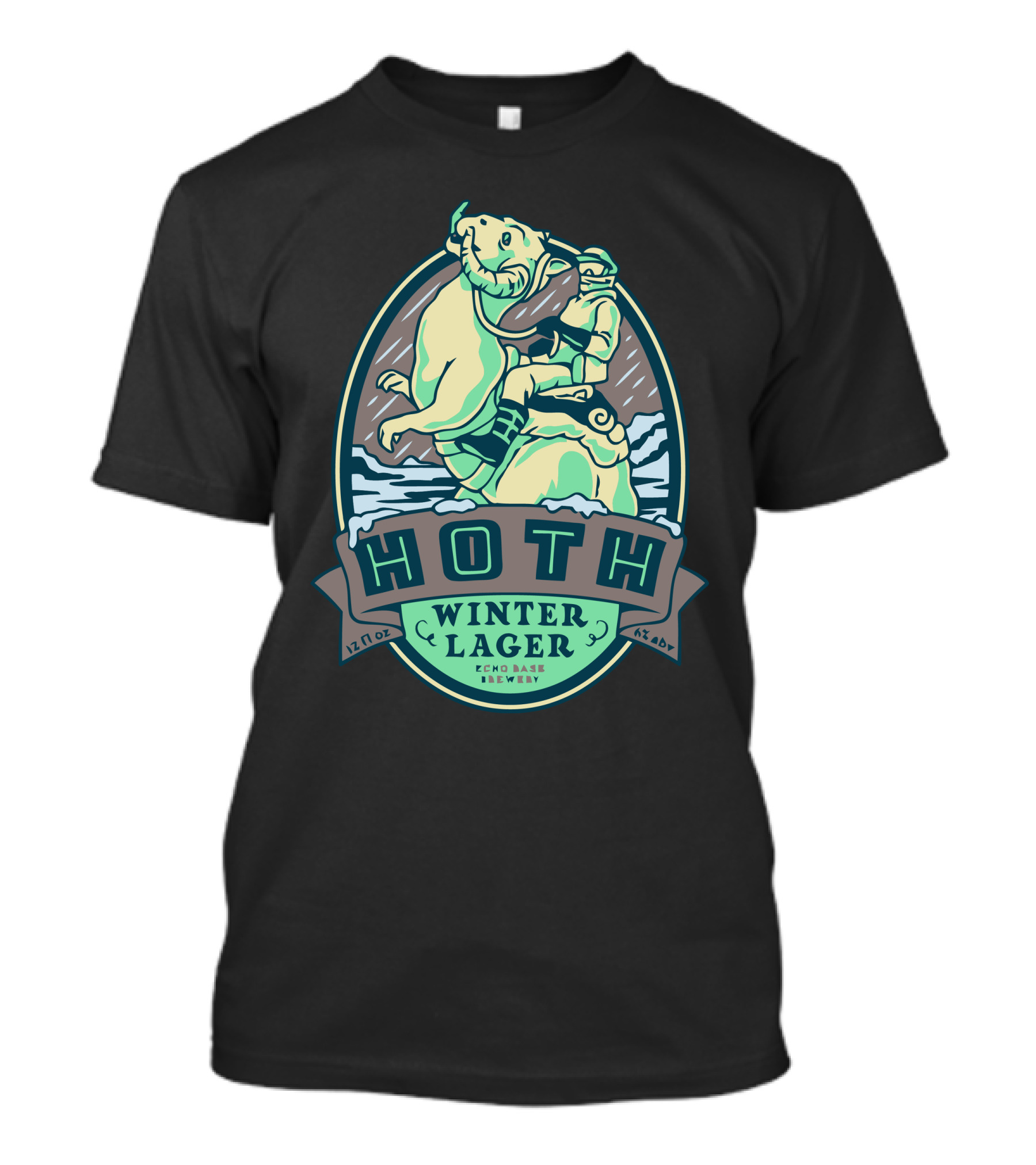 Hoth Winter Lager Echo Base Brewery Tauntaun Rider 12 Fl Oz 4.2% ABV T-Shirt