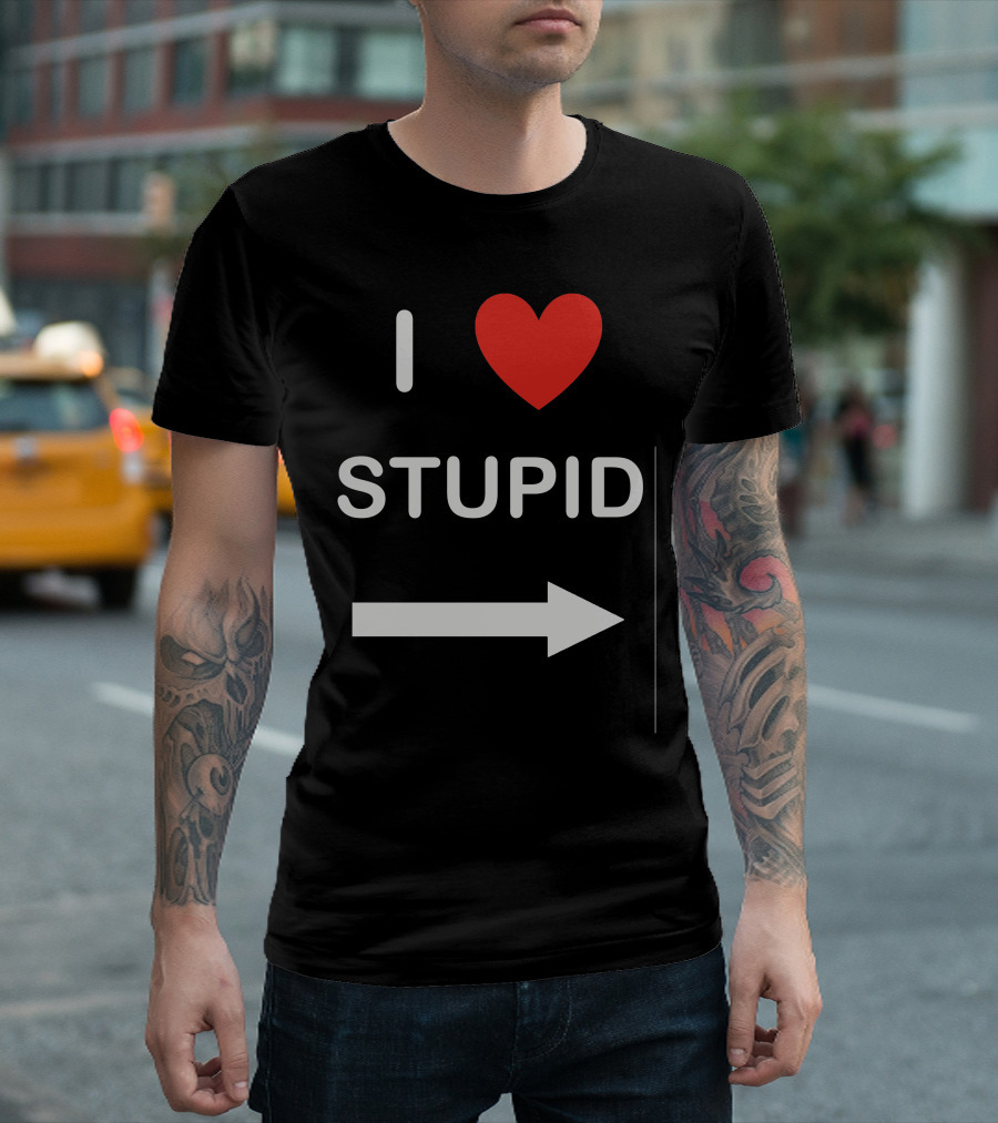 I Heart Stupid Arrow T-Shirt