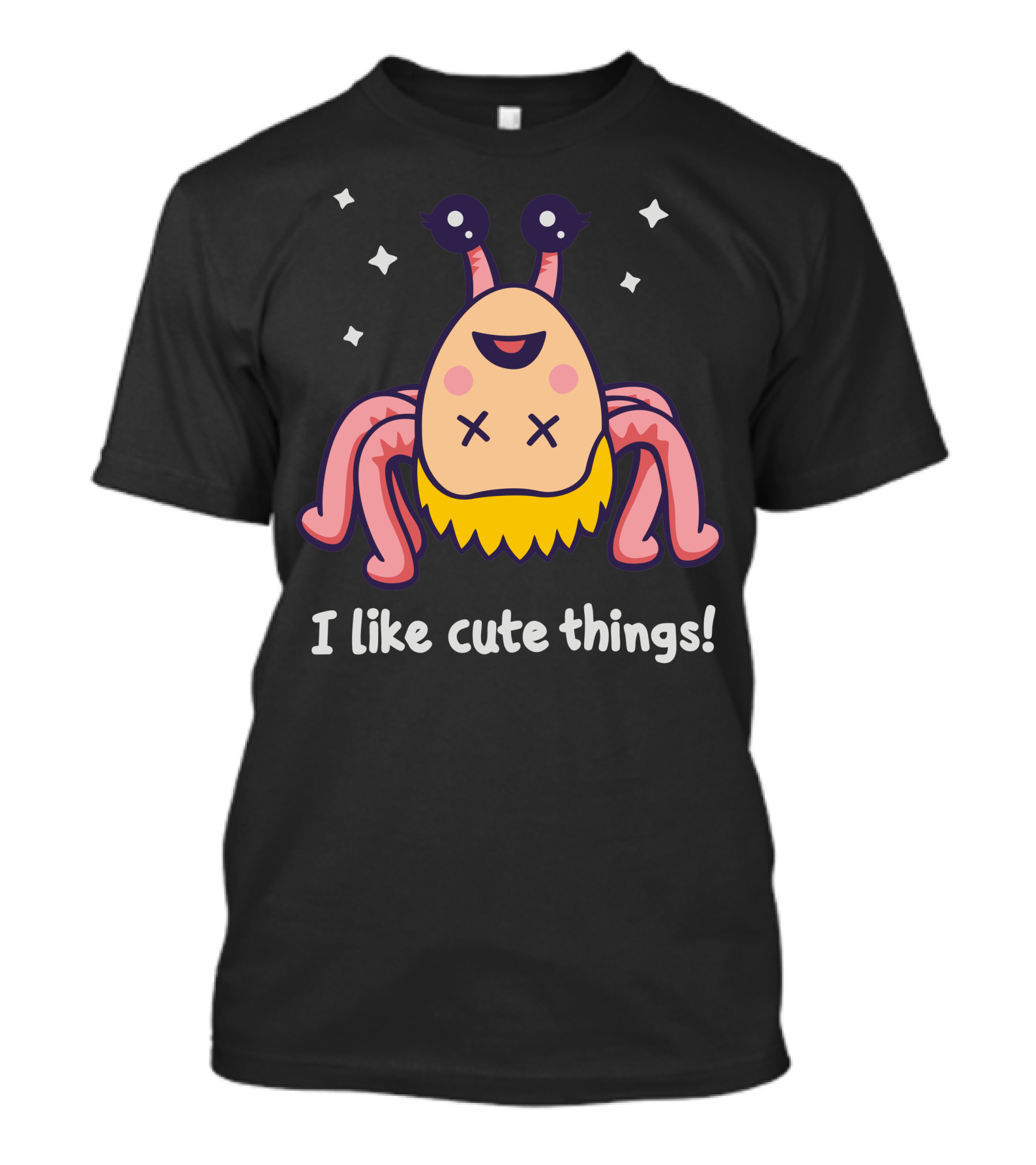 Playful Cartoon Creature I Like Cute Things Starry T-Shirt