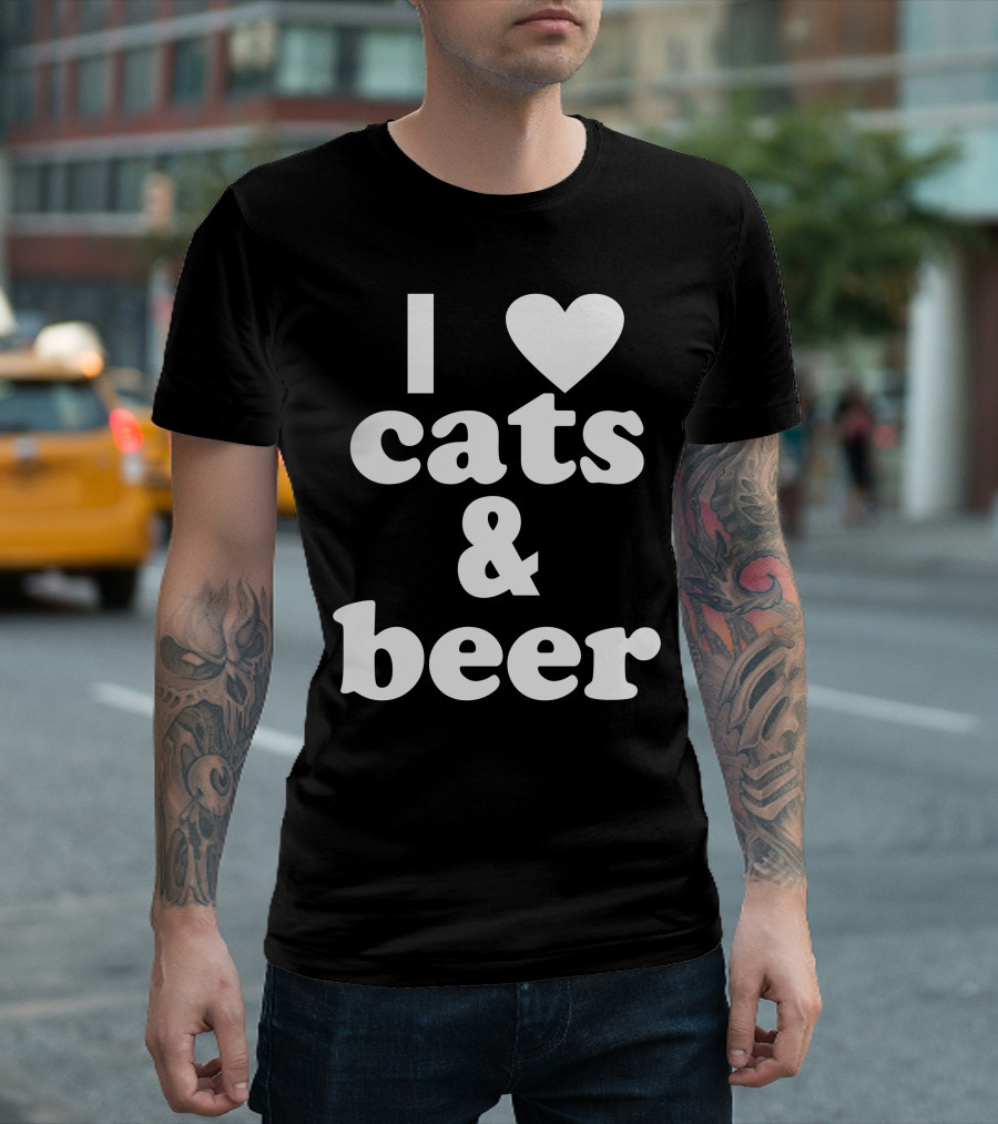 I Love Cats and Beer T-Shirt