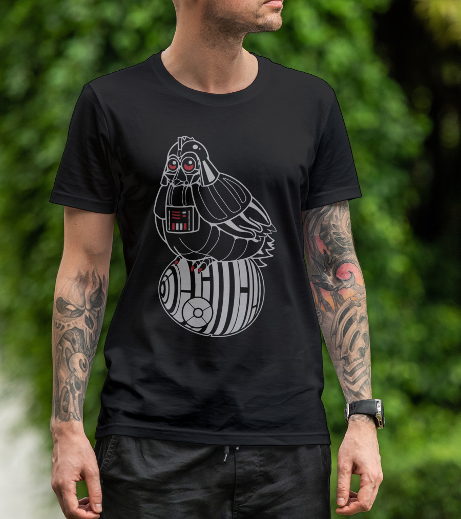 Darth Vader Bird On Death Star Egg T-Shirt