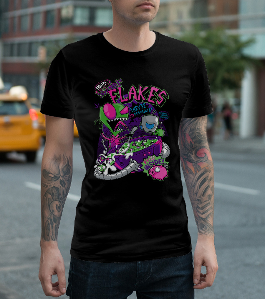 Frosted Invader Flakes Prize Inside They're GRRRREAT T-Shirt