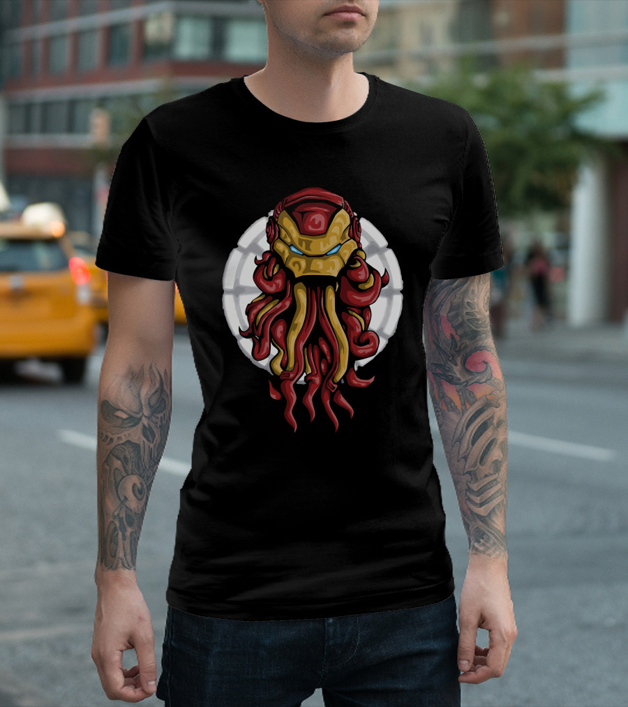 Iron Cthulhu Armor Fusion Iconic Mashup T-Shirt