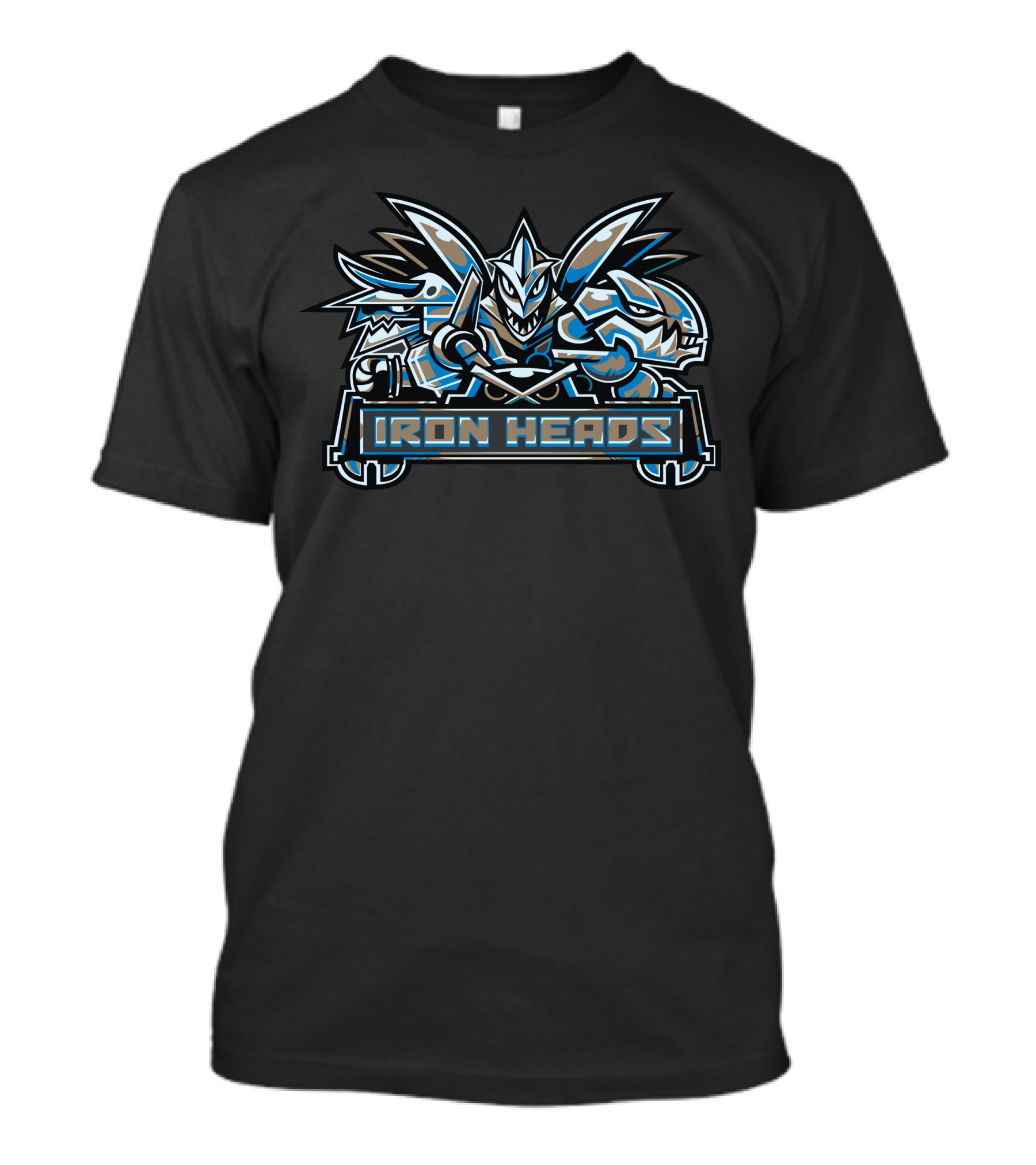 Iron Heads Futuristic Armored Warrior T-Shirt