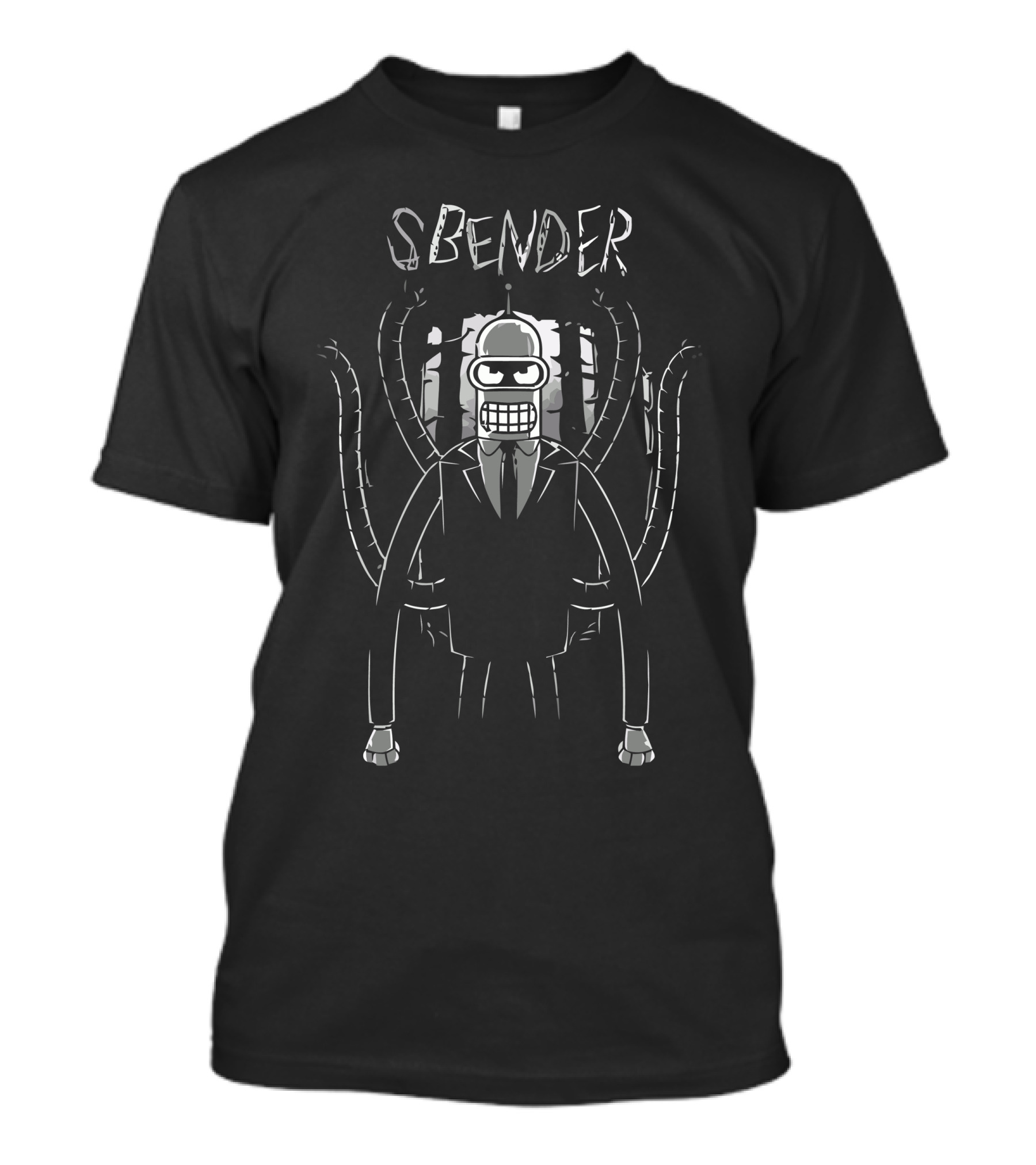 SBender Futuristic Robot With Mechanic Arms T-Shirt