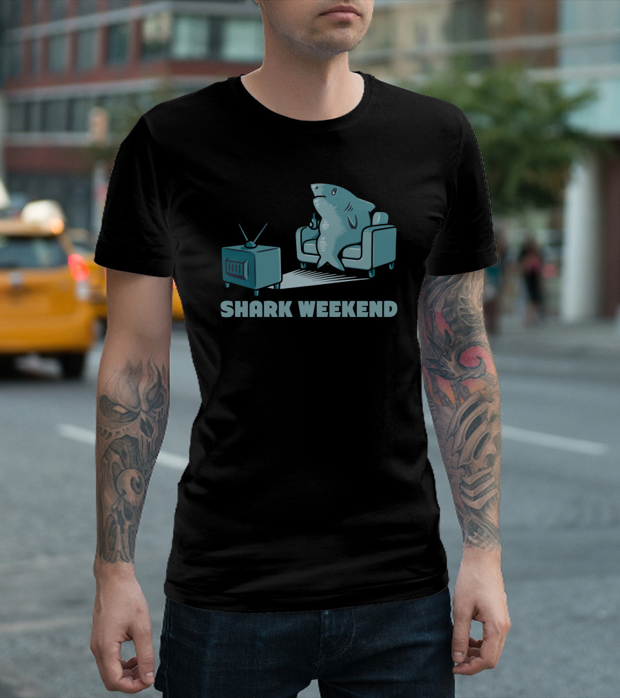 Shark Weekend TV Couch Relaxation T-Shirt
