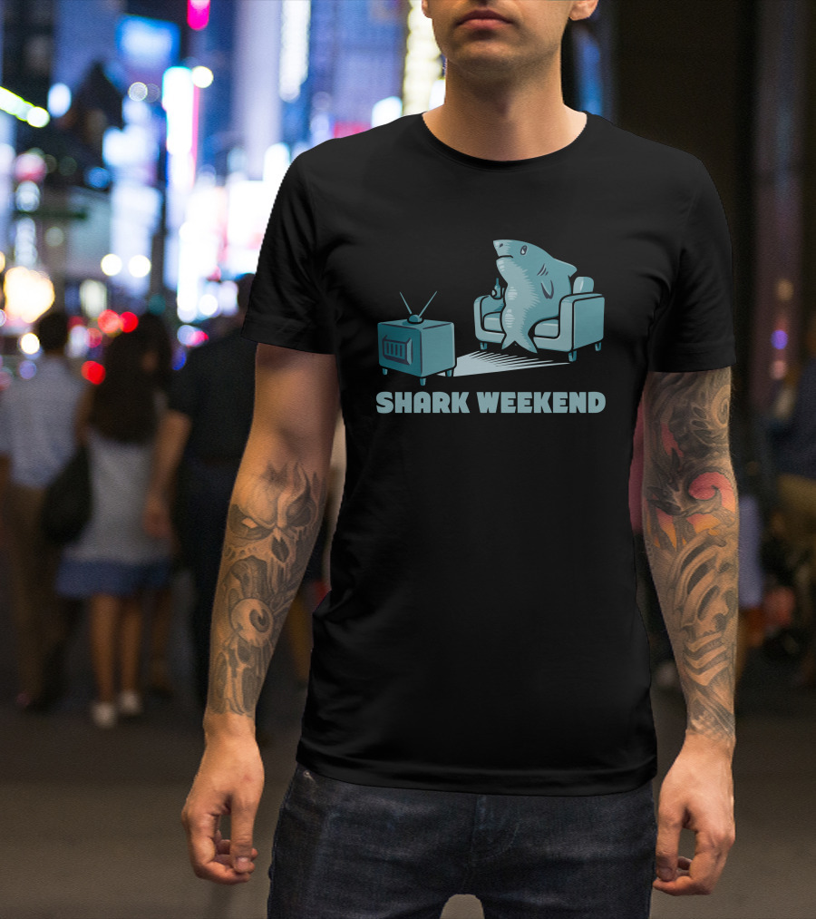 Shark Weekend TV Couch Relaxation T-Shirt