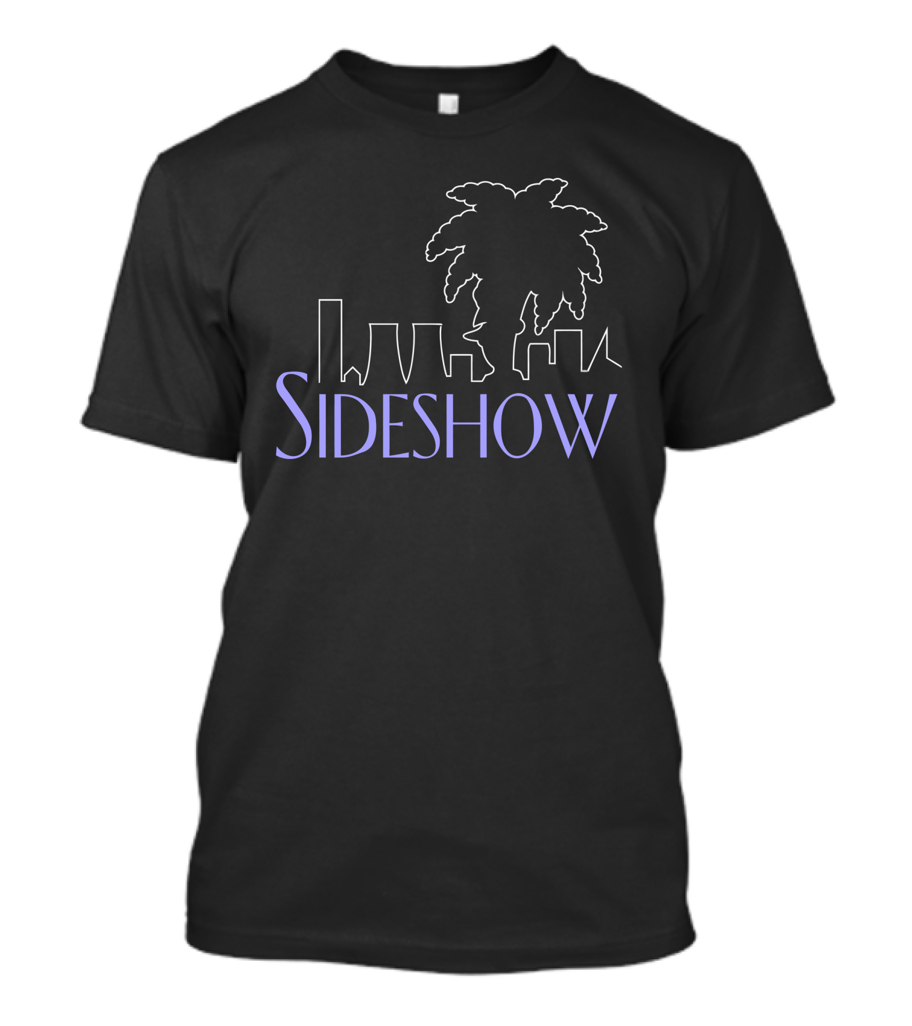 Sideshow Palm Tree Cityscape Neon Skyline T-Shirt