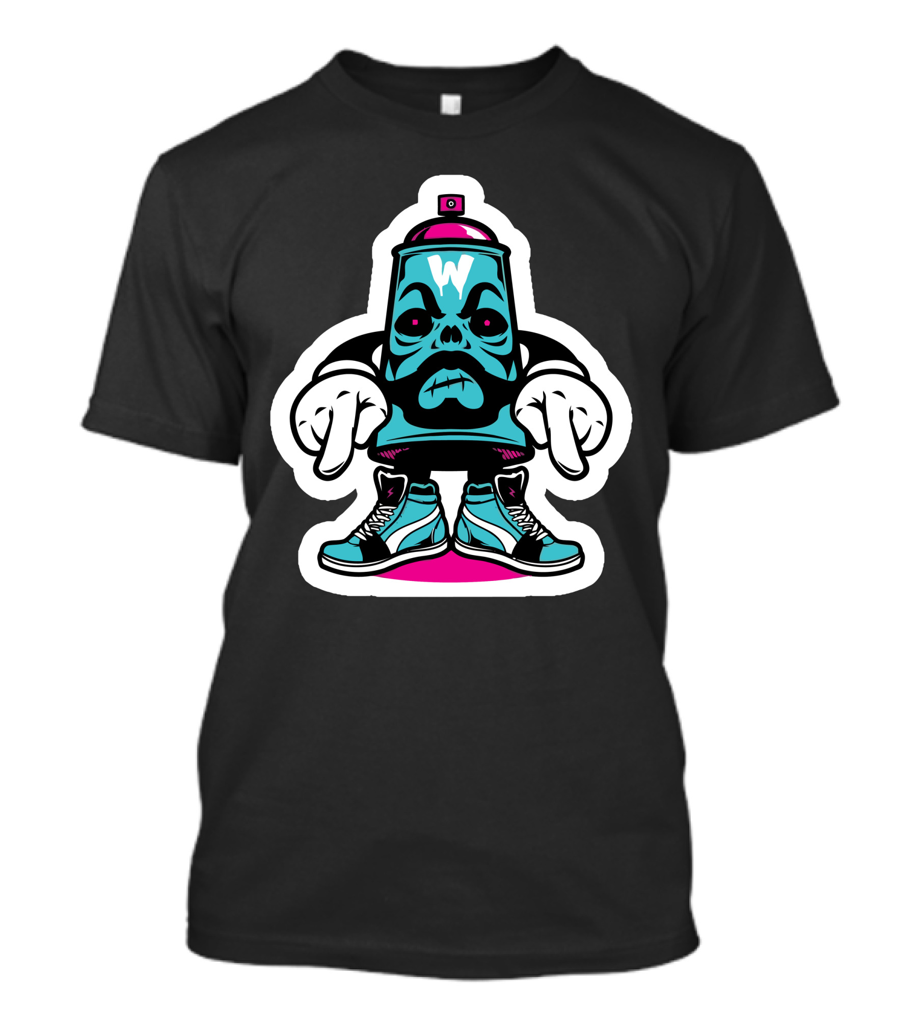 Sticker Pack W Skull Spray Can Character T-Shirt
