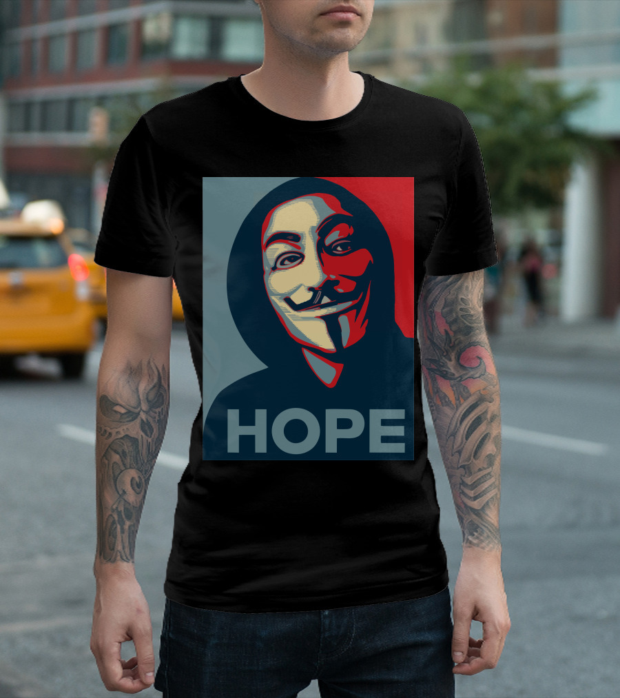 Anonymous Hope Guy Fawkes Mask T-Shirt