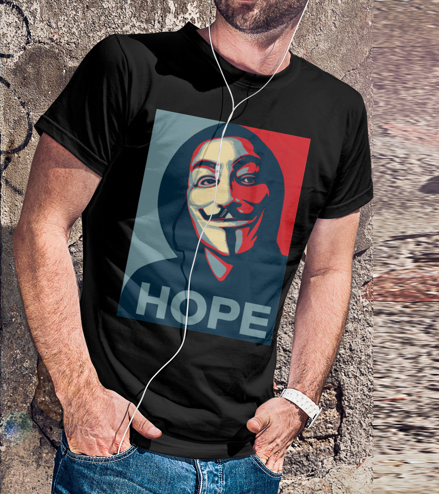 Anonymous Hope Guy Fawkes Mask T-Shirt