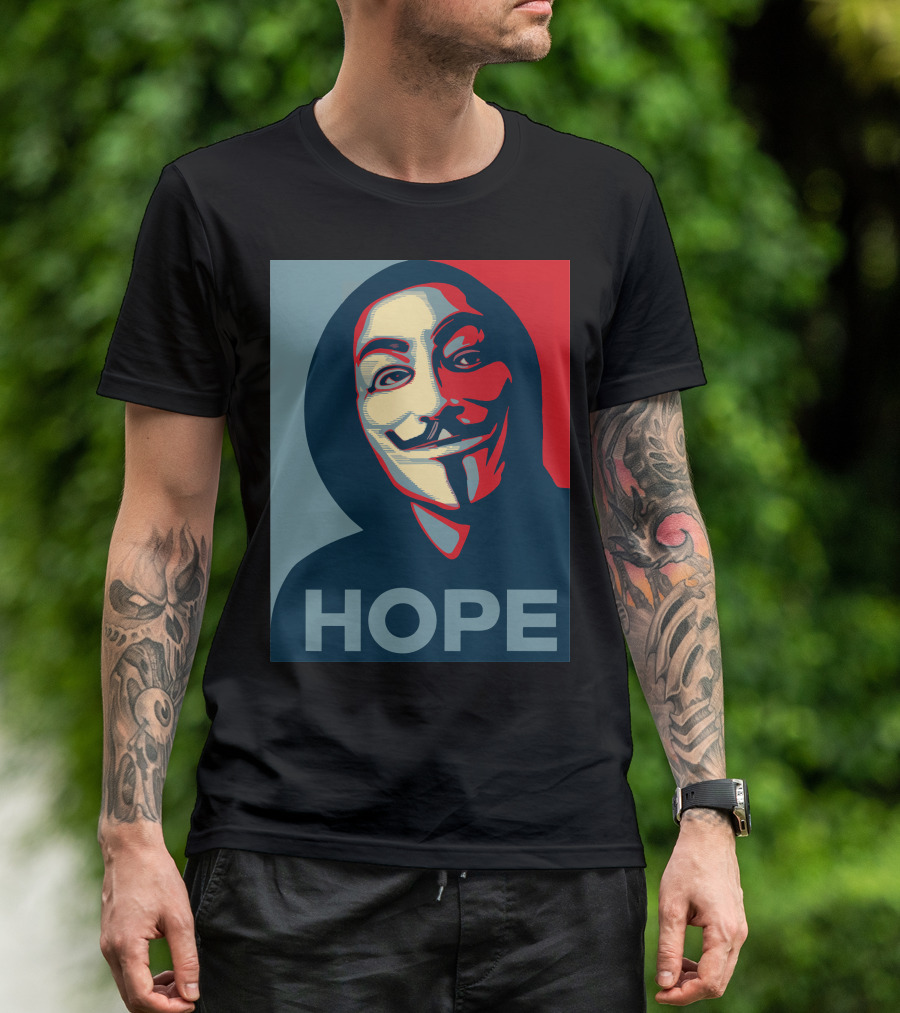 Anonymous Hope Guy Fawkes Mask T-Shirt