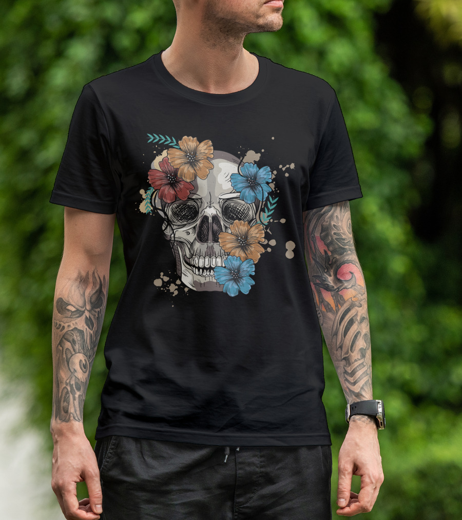 Fowering Skull Floral T-Shirt