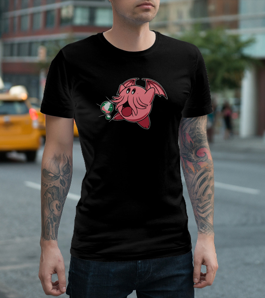 Kirbythulhu Eldritch Creature Crossover T-Shirt