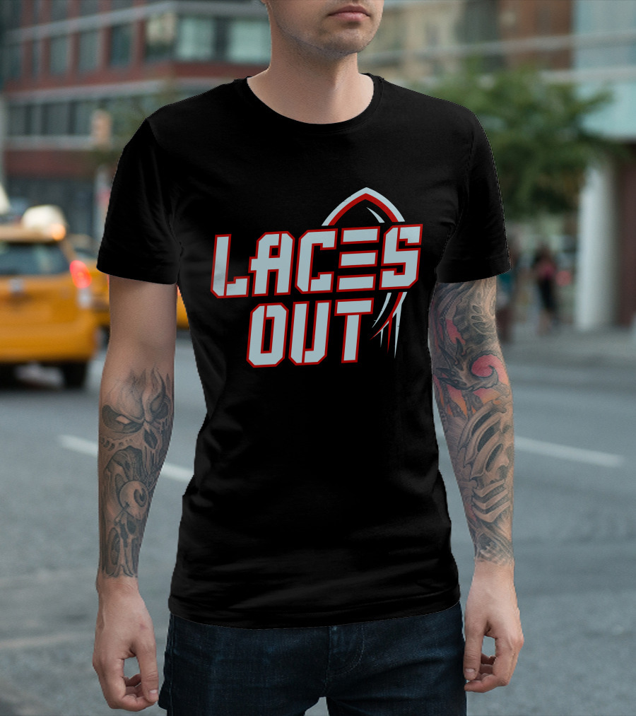 Laces Out Football Reference with Goal Post T-Shirt