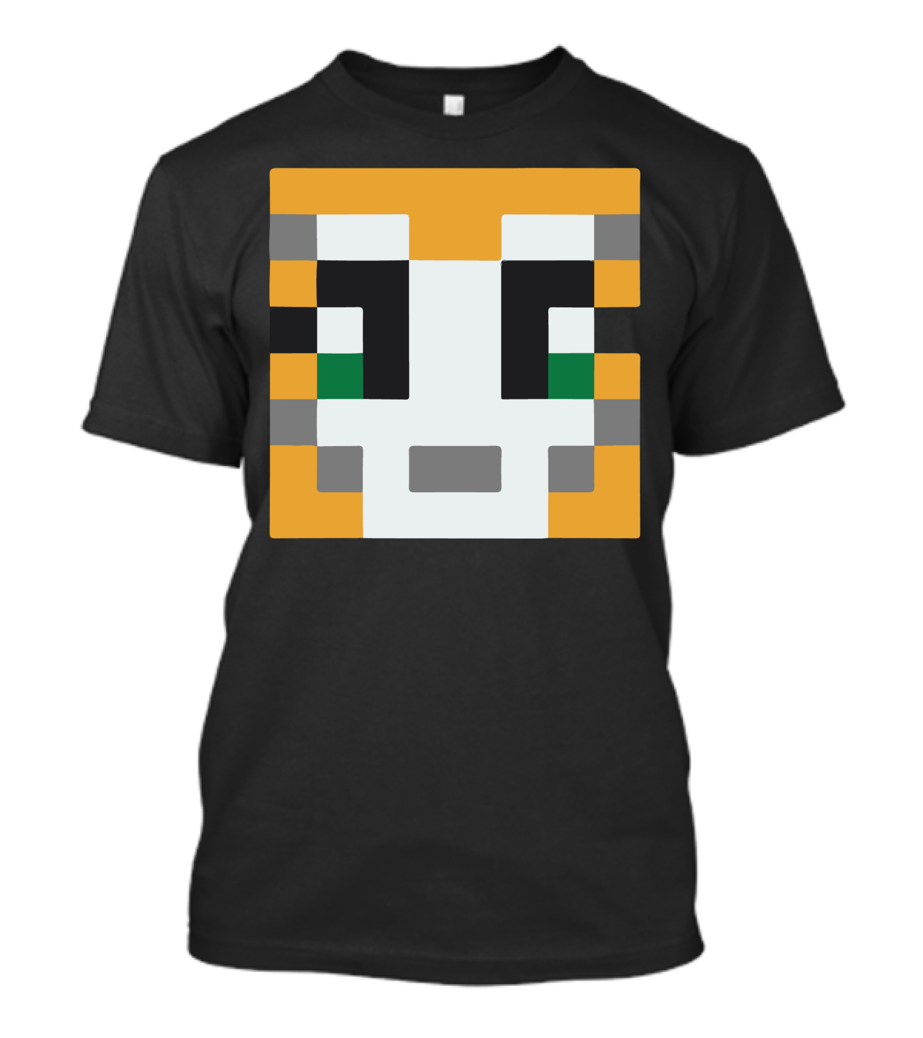 Stampylongnose Minecraft Cat Face Pixel T-Shirt
