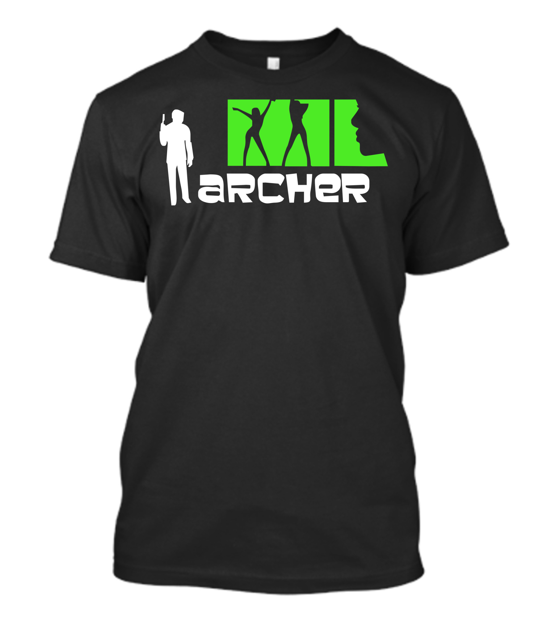Archer Sterling Super Spy Silhouettes And Green Profiles T-Shirt
