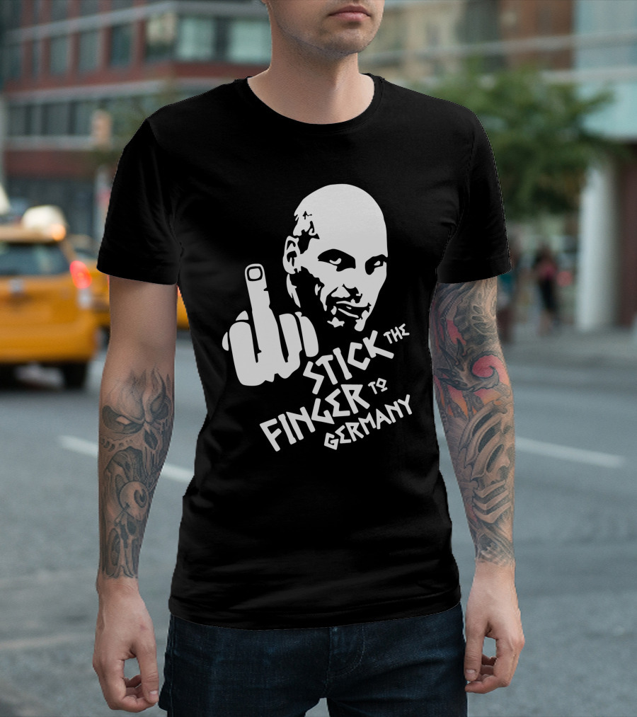 Stick The Finger To Germany Gesture Face T-Shirt