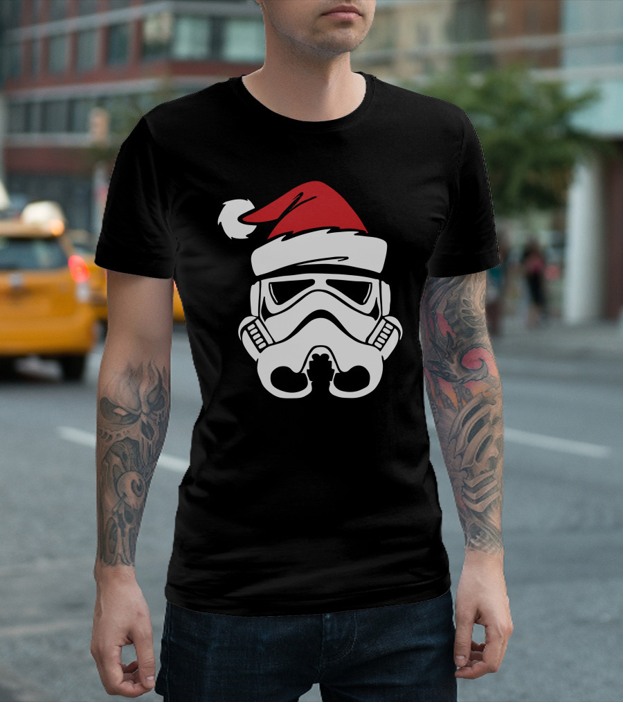 Stormtrooper Santa Funny Christmas Star Wars Holiday Mashup T-Shirt