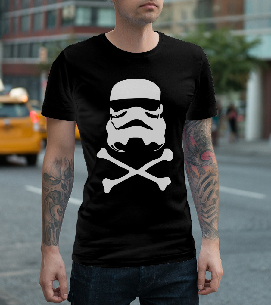 Stormtrooper Skull Crossbones Star Wars Space Pirate Nerd T-Shirt