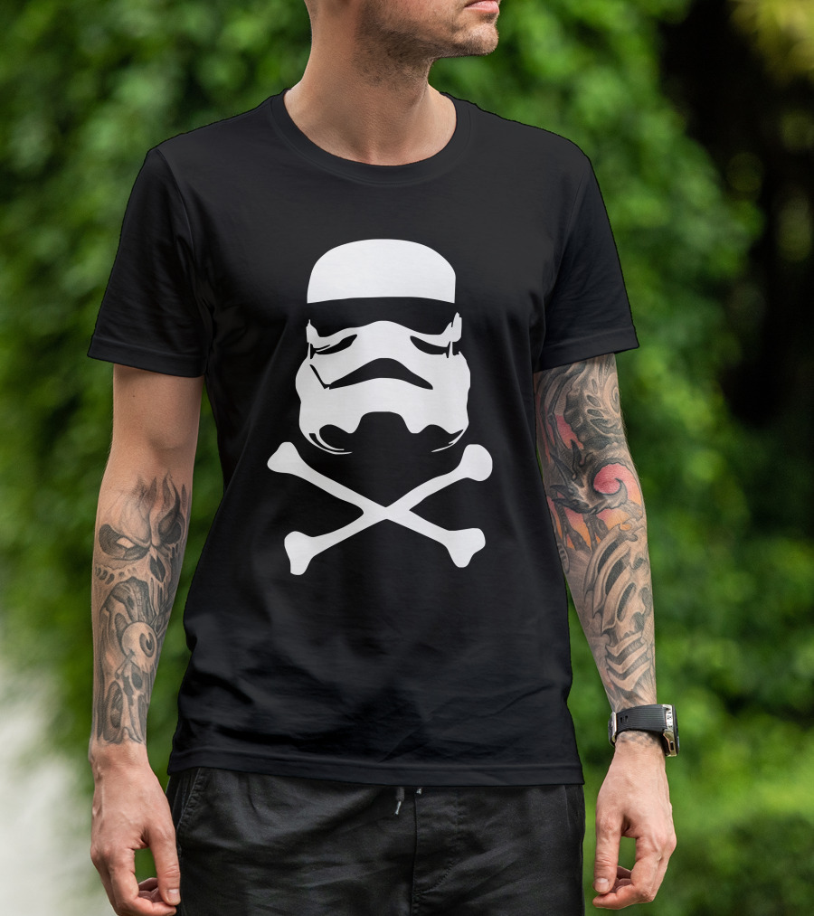 Stormtrooper Skull Crossbones Star Wars Space Pirate Nerd T-Shirt