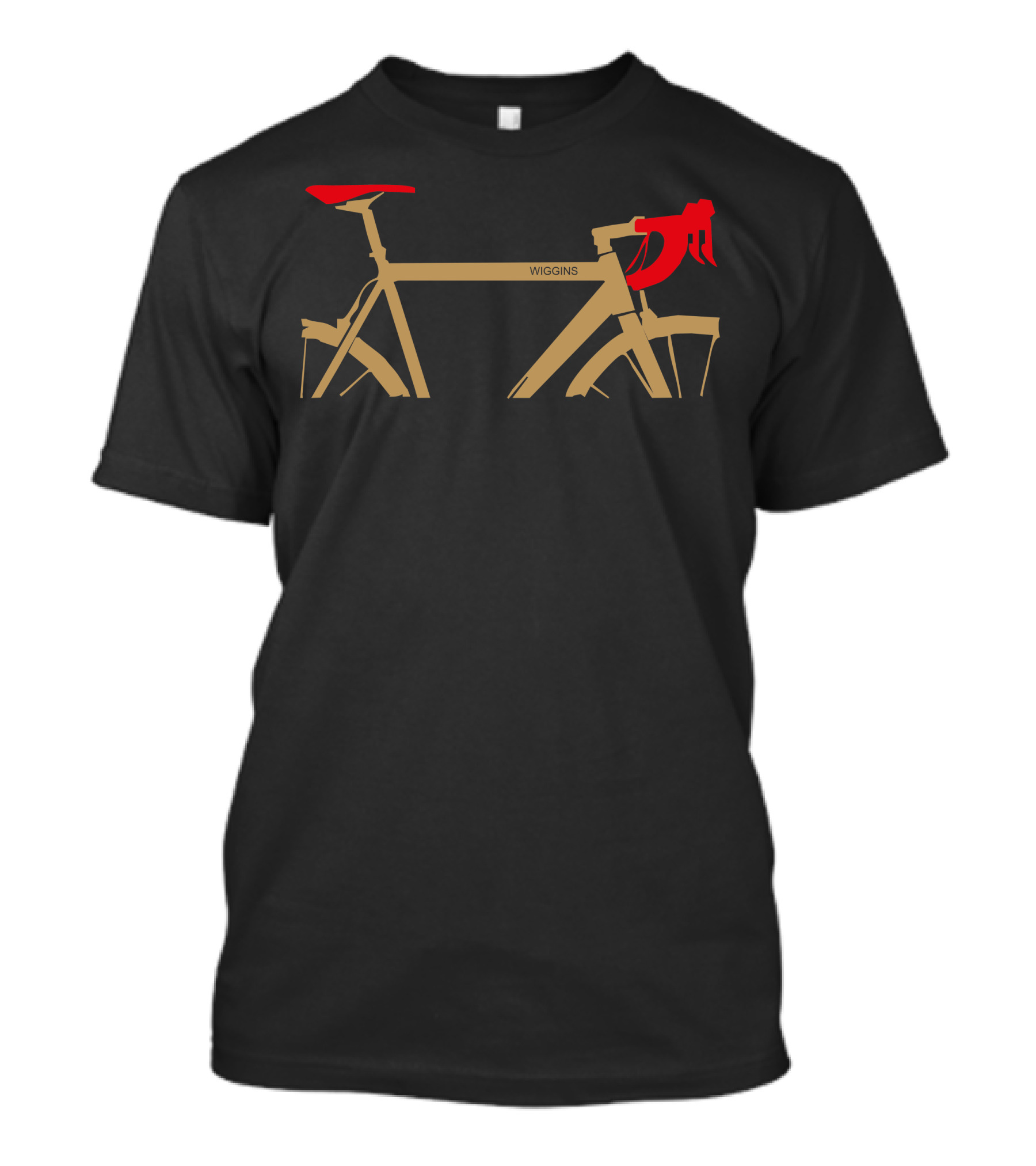 Team Wiggins Pro Cycling Bike Wiggins Frame Red Accents T-Shirt