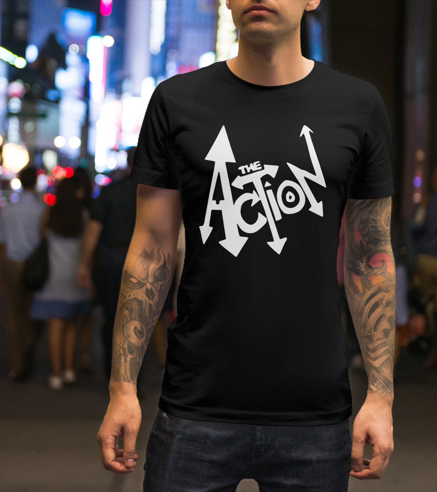 The Action Arrows Bold Typography T-Shirt