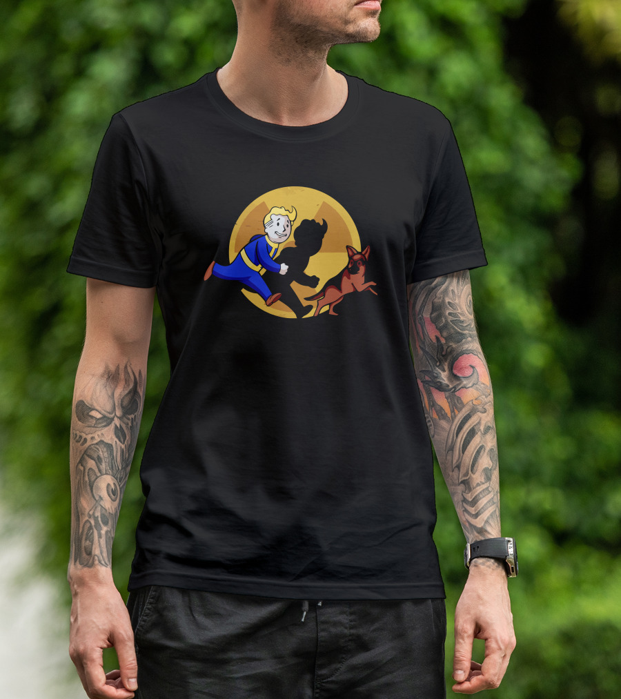 The Adventures Of Vault Bout Dog Companion In Post-Apocalyptic Quest T-Shirt