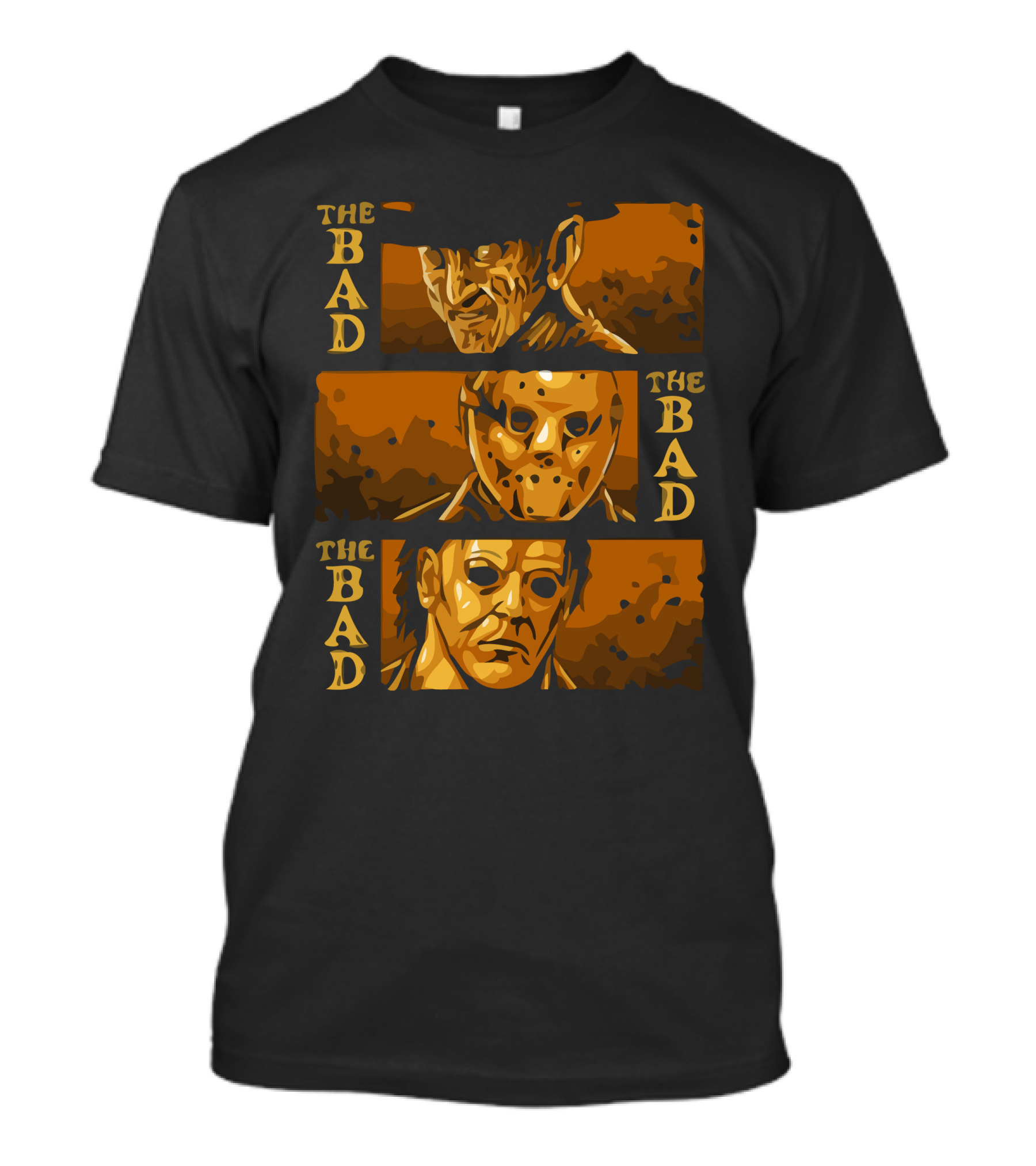 The Bad Horror Villains Trio Classic Cinema Icons T-Shirt