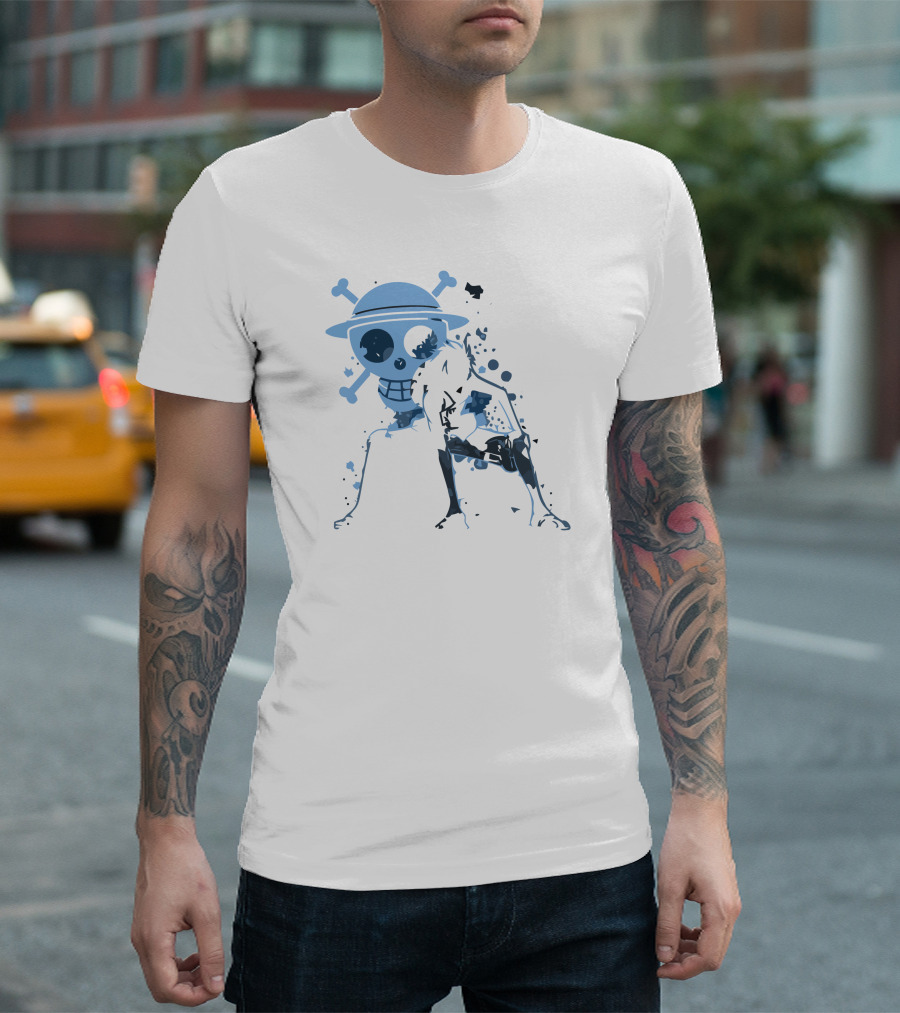 One Piece Luffy And Jolly Roger T-Shirt