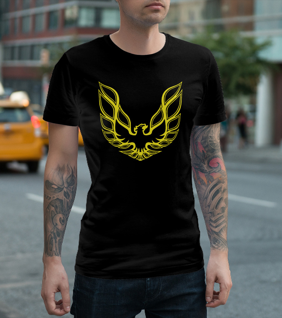 Pontiac Firebird Iconic Yellow Phoenix Emblem T-Shirt